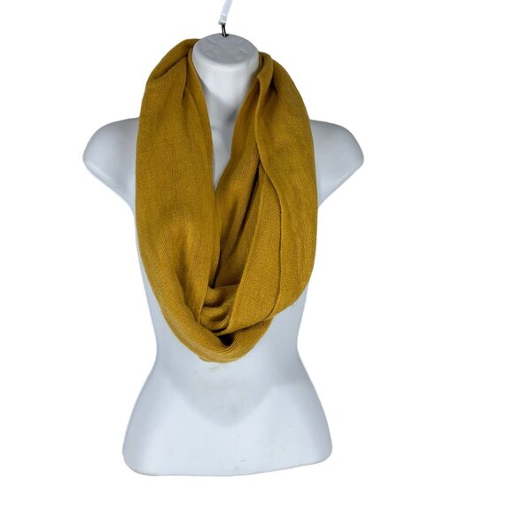 Women's Long 100% Acrylic Infinity Scarf Sunflower Yellow - Picture 2 of 5